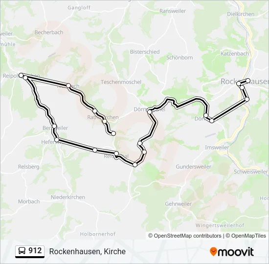 912 Bus Line Map
