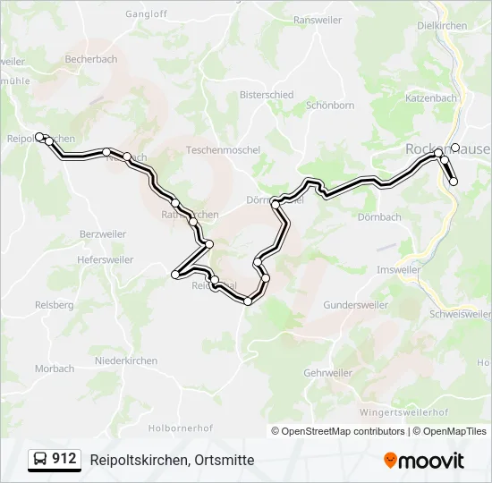 912 Bus Line Map
