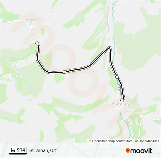 914 Bus Line Map