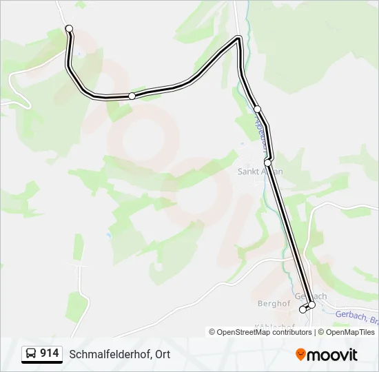 914 Bus Line Map