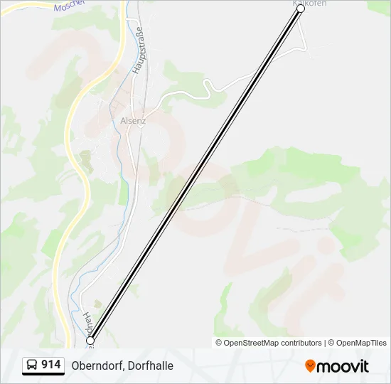 914 Bus Line Map