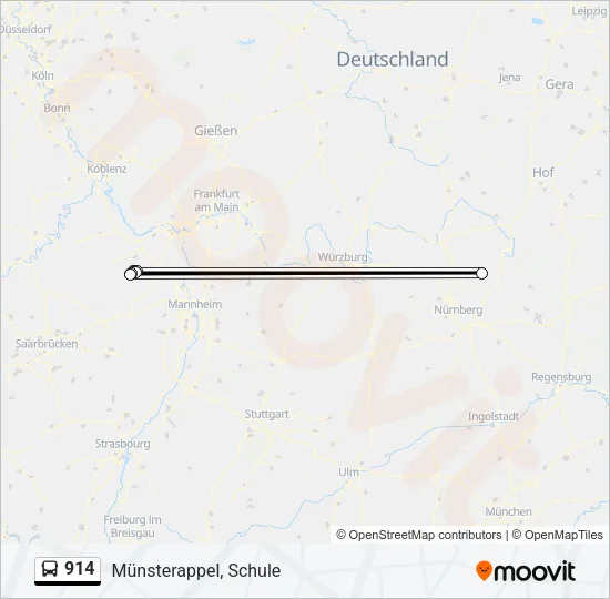 914 Bus Line Map