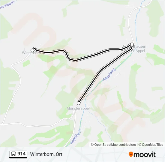 914 Bus Line Map