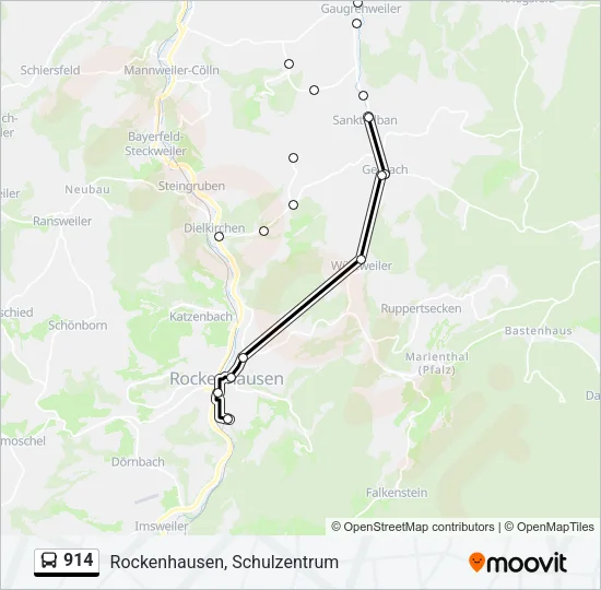 914 Bus Line Map