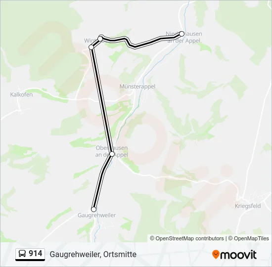 914 Bus Line Map