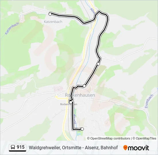 915 Bus Line Map
