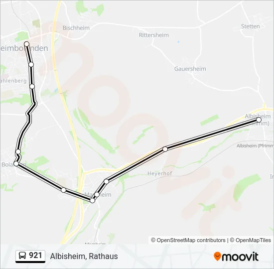 921 Bus Line Map