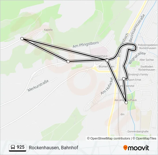 925 Bus Line Map