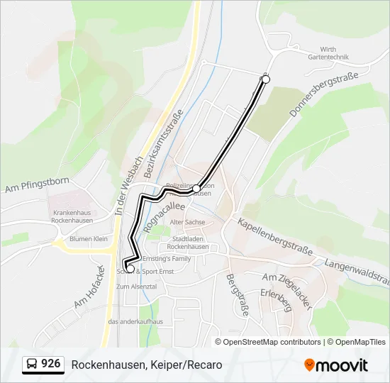 926 Bus Line Map