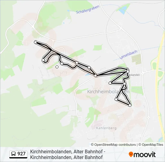 927 Bus Line Map