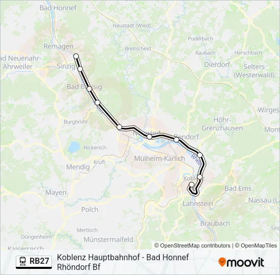 RB27 Train Line Map