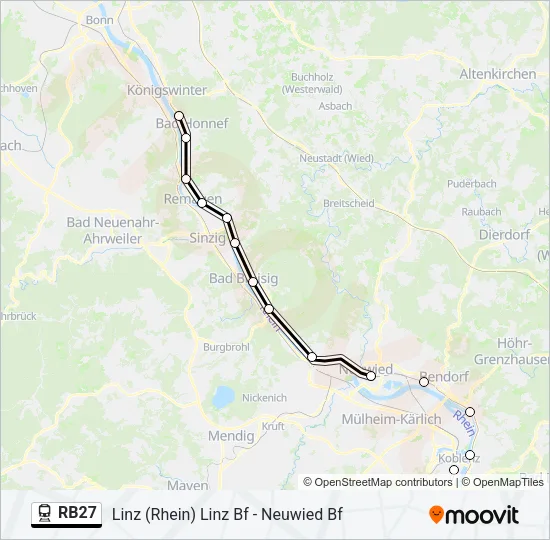 RB27 Train Line Map