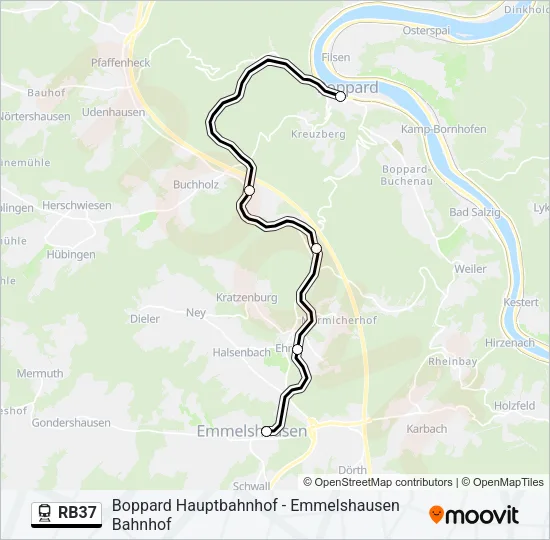 RB37 Train Line Map