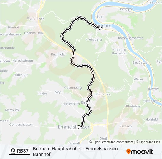 RB37 Train Line Map
