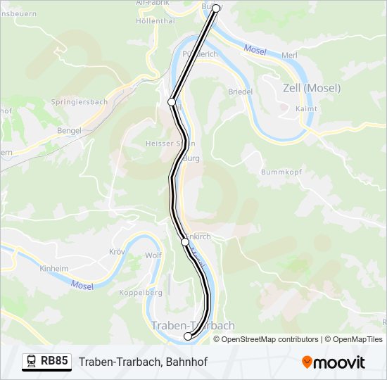 RB85 Train Line Map