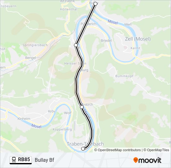 RB85 Train Line Map