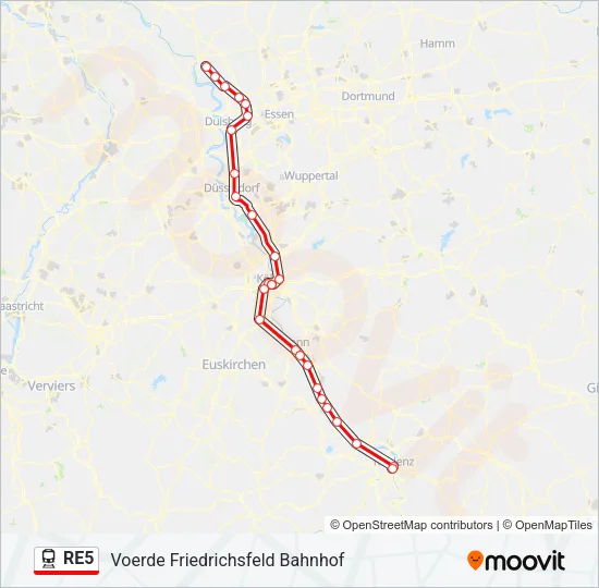 RE5 Train Line Map