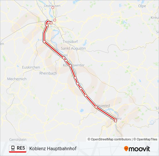 RE5 Train Line Map