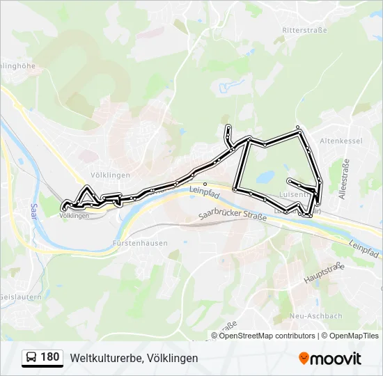 180 Bus Line Map