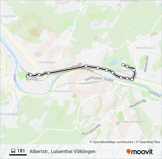 181 Bus Line Map