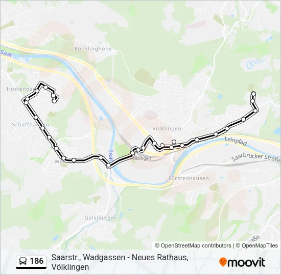 186 Bus Line Map