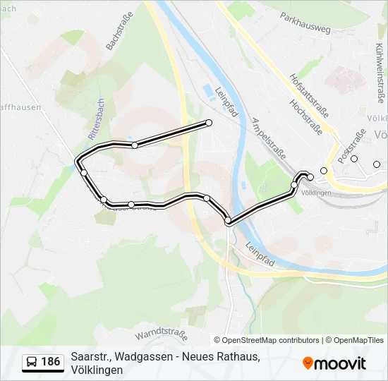 186 Bus Line Map