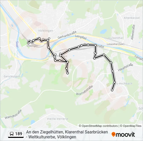 189 Bus Line Map