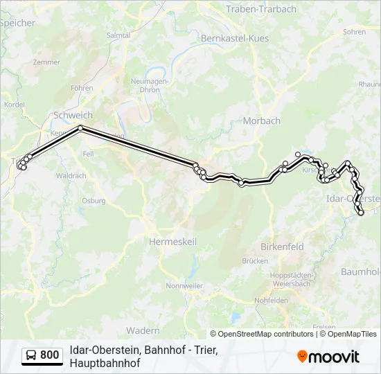 800 Bus Line Map