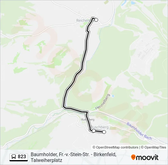 823 Bus Line Map