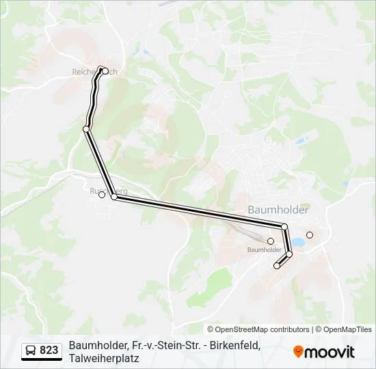 823 Bus Line Map