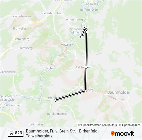 823 Bus Line Map