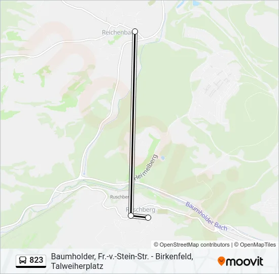 823 Bus Line Map