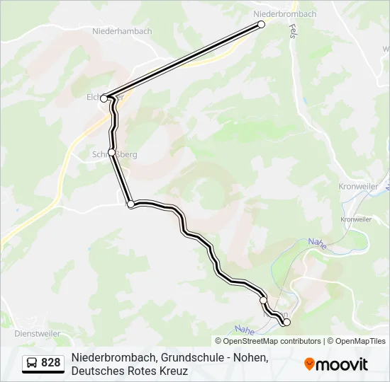 828 Bus Line Map