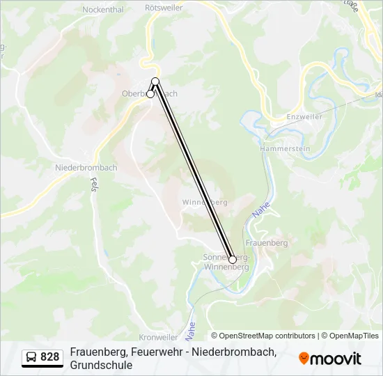 828 Bus Line Map