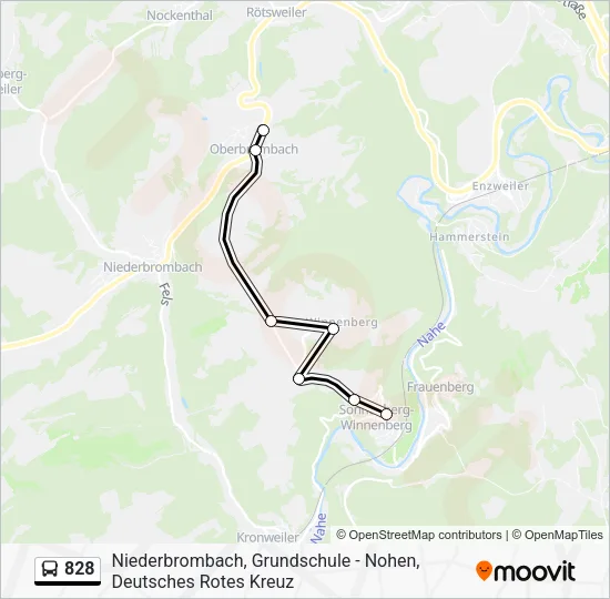 828 Bus Line Map