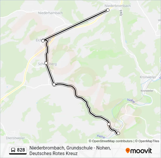 828 Bus Line Map