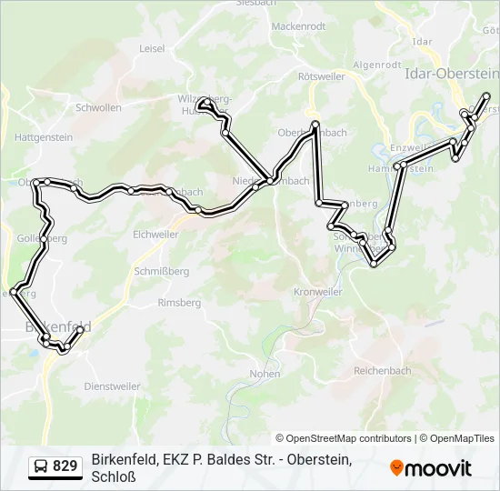 829 Bus Line Map