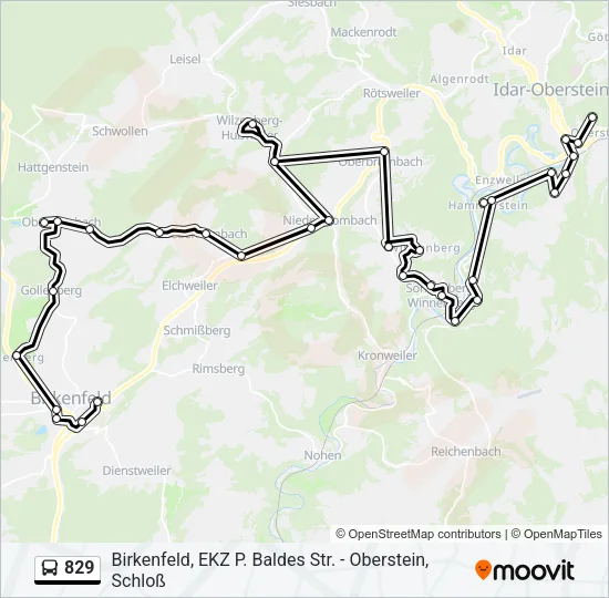 829 Bus Line Map