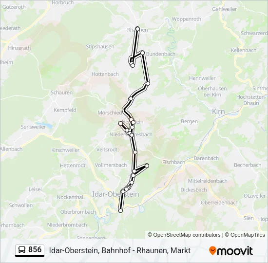 856 Bus Line Map