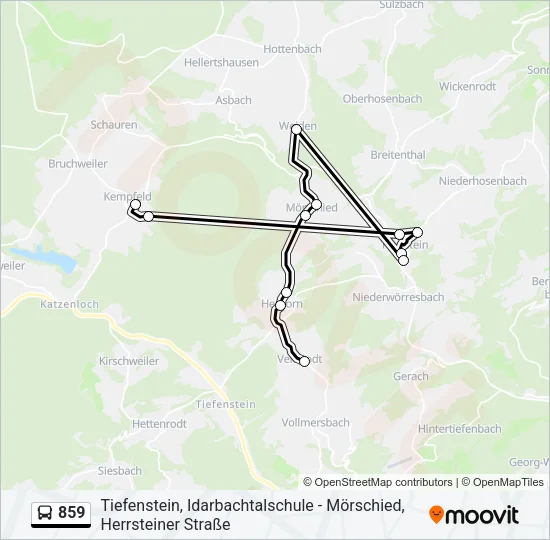 859 Bus Line Map