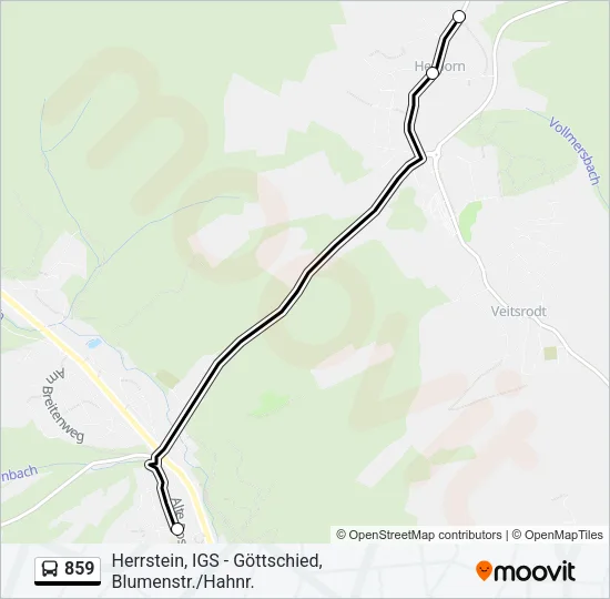859 Bus Line Map