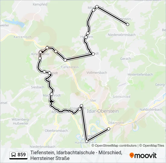 859 Bus Line Map
