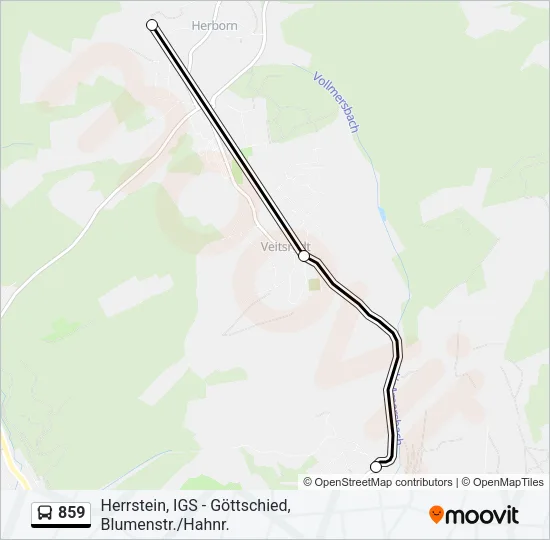 859 Bus Line Map