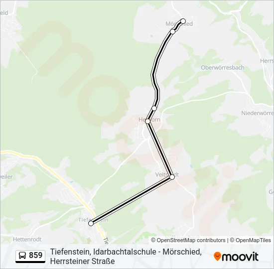 859 Bus Line Map