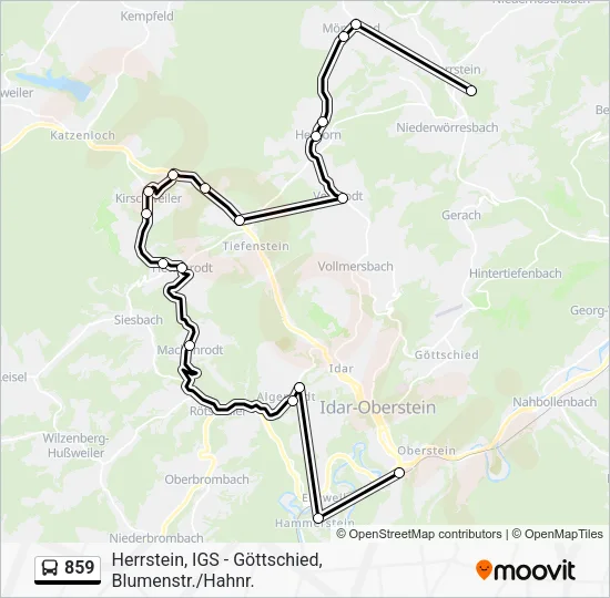 859 Bus Line Map