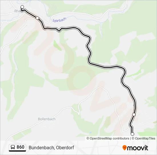 Автобус 860: карта маршрута