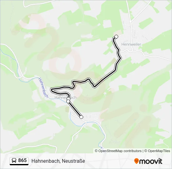 865 Bus Line Map