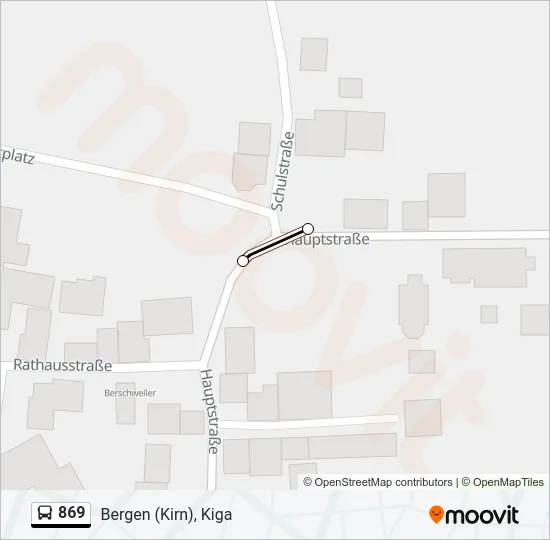 Buslinie 869 Karte