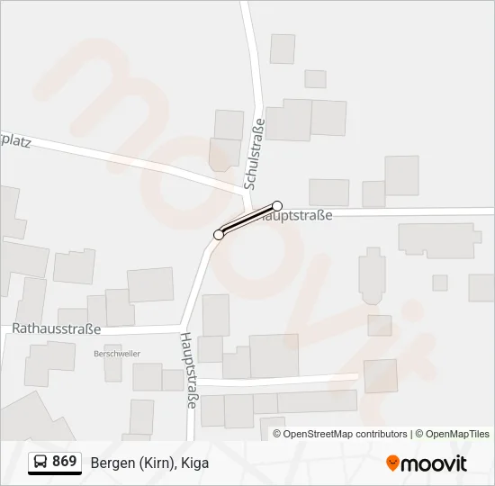 869 Bus Line Map