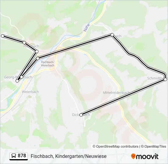878 Bus Line Map